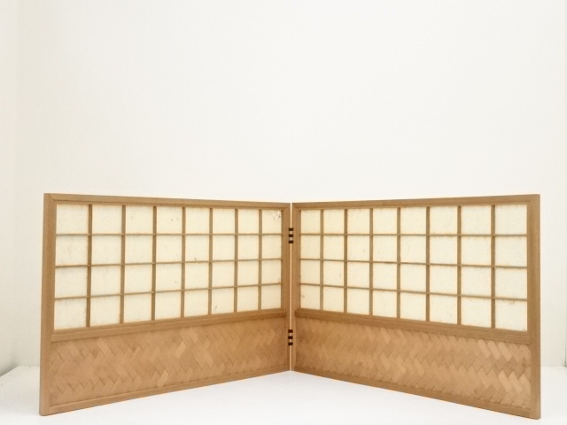 茶道具 風炉先屏風 障子 嵯峨 大覚寺 間仕切り 衝立(A468) 茶道具 風炉先屏風 障子 嵯峨 大覚寺 間仕切り 衝立(A468) 【公式通販】